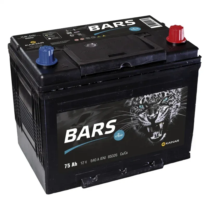 Аккумулятор BARS Asia 85D26L 75Ah 640A 261x175x225 "- +"