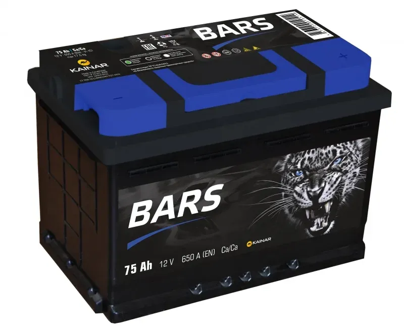 Аккумулятор BARS EFB 6СТ-75 75Ah 730A 278x175x190 "- +"