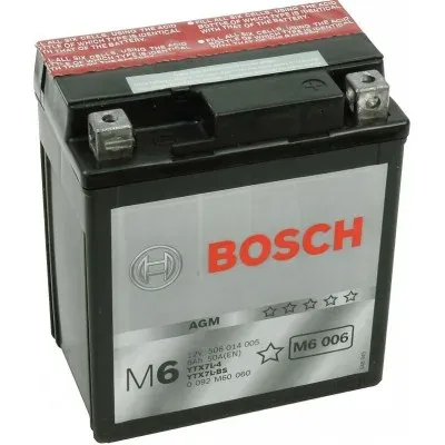 Аккумулятор BOSCH M6 006 AGM YTX7L-BS 6Ah 100A 114x88x131 "- +"