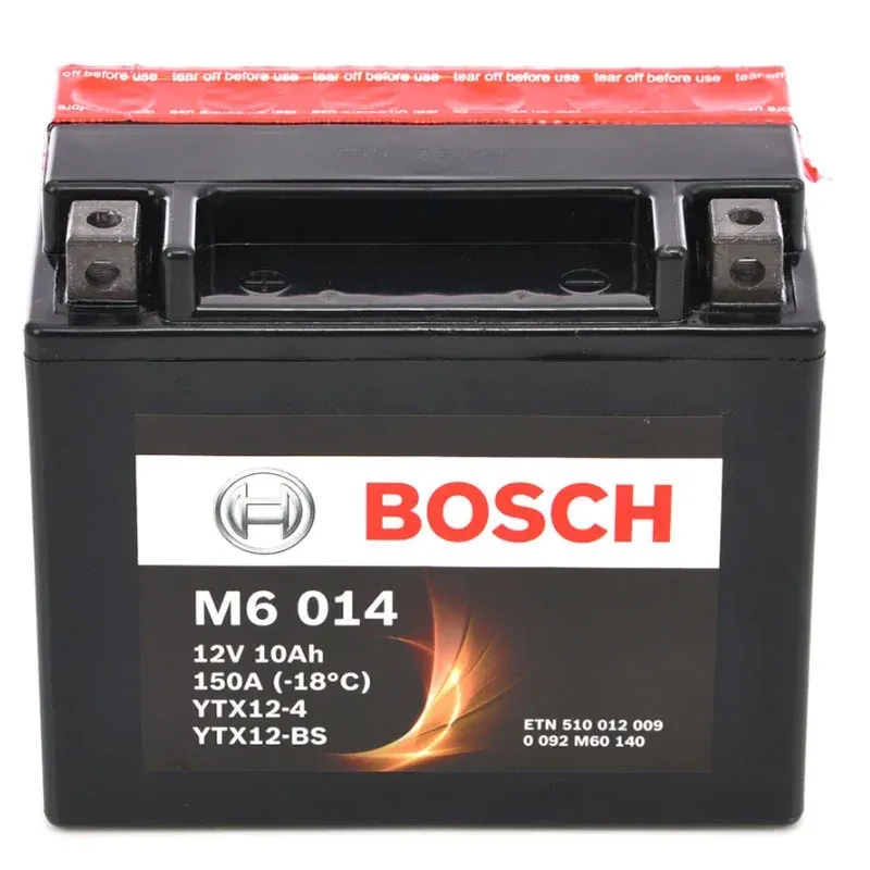 Аккумулятор BOSCH M6 014 AGM YTX12-BS 10Ah 150A 150x87x131 "+ -"