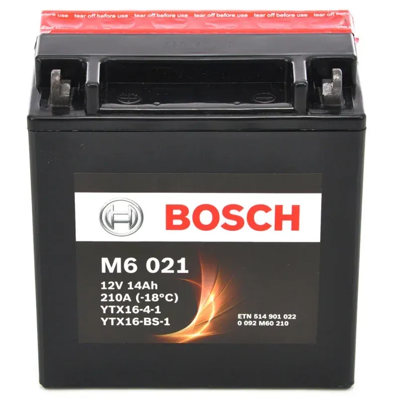 Аккумулятор BOSCH M6 021 AGM YTX16-BS-1 14Ah 220A 150x87x161 "+ -"