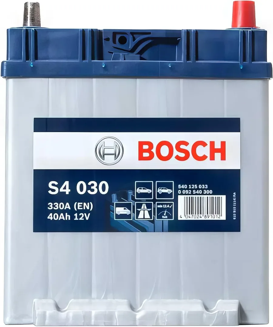 Аккумулятор BOSCH S4 300 40Ah 330A 189x135x227 "- +"