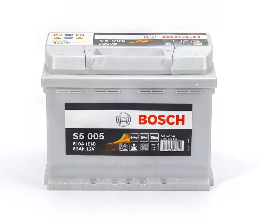 Аккумулятор BOSCH S5 005 63Ah 610A 242x175x190 "- +"