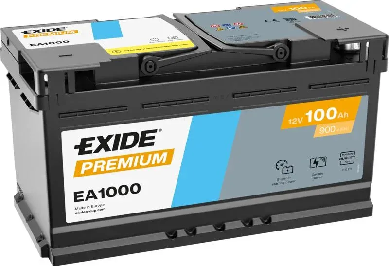 Аккумулятор EXIDE PREMIUM ЕА1000 100Ah 900A 353x175x190 "- +"
