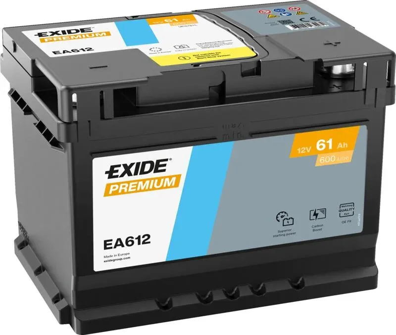 Аккумулятор EXIDE PREMIUM EA612 60Ah 600A 242x175x175 "- +"