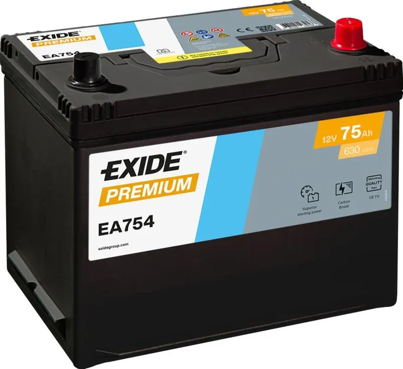Аккумулятор EXIDE PREMIUM EA754 75Ah 630A 272x170x225 "- +"