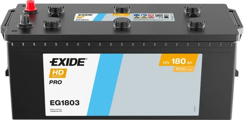 Аккумулятор EXIDE HEAVY Professional EG1803 180Ah 1000A 518x223x223 "+ -"