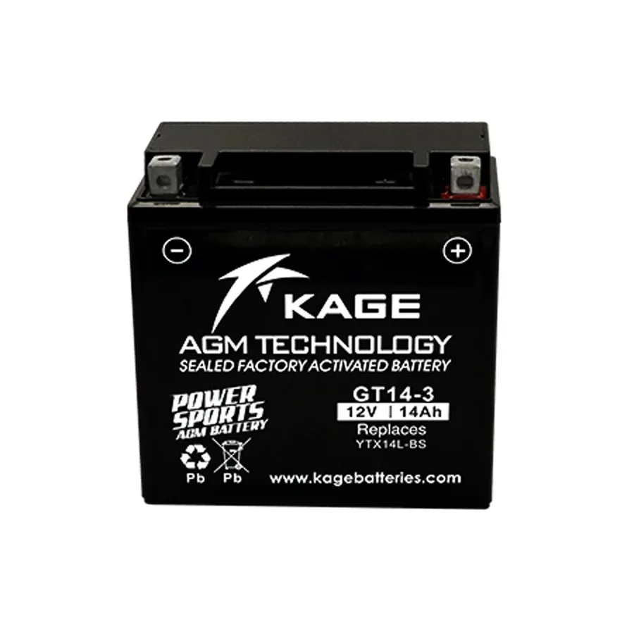 Аккумулятор Kage AGM YTX14-BS 14Ah 200A 152x87x147 "+ -"