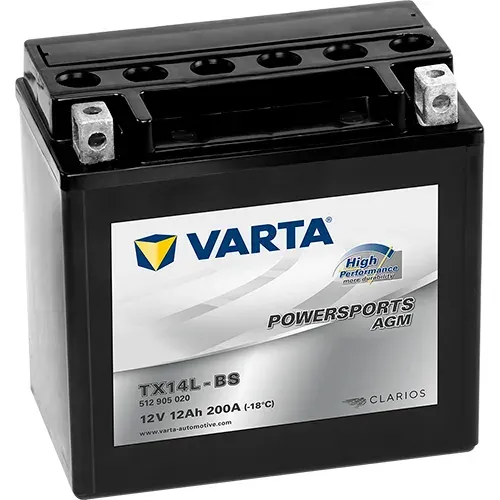 Аккумулятор Varta AGM YTX14L-BS 12Ah 200A 152x87x147 "- +" Харлей