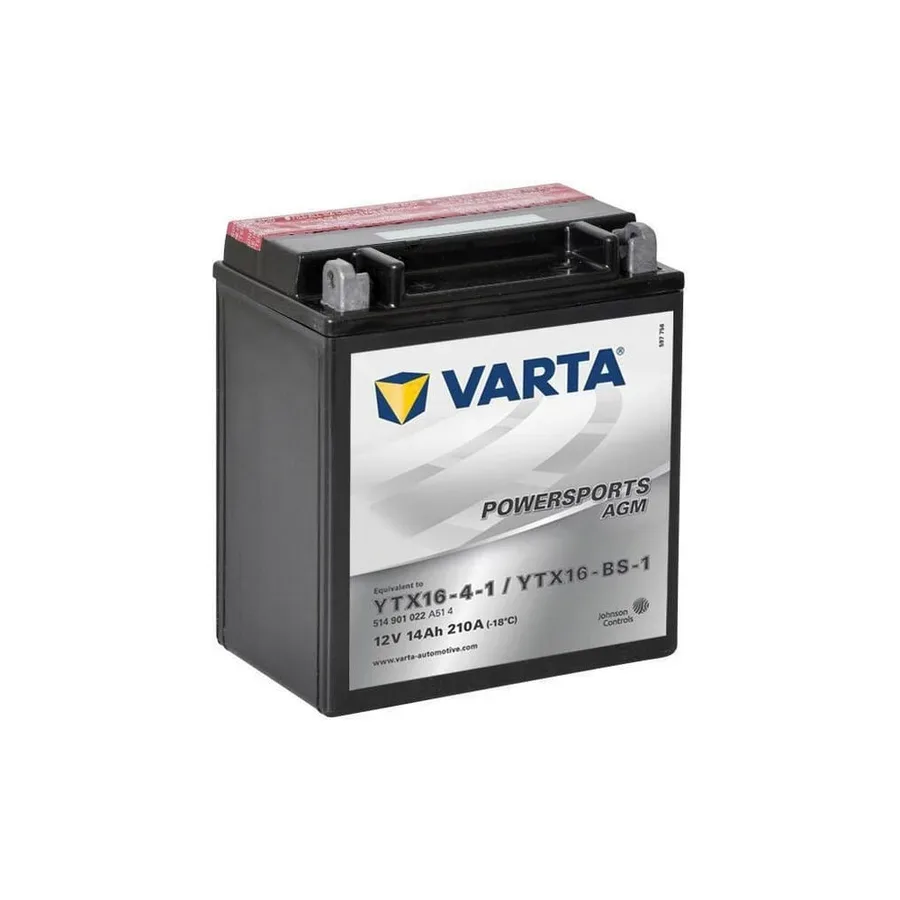 Аккумулятор Varta Powersports AGM YTX16-BS-1 14Ah 220A 150x87x161 "+ -"