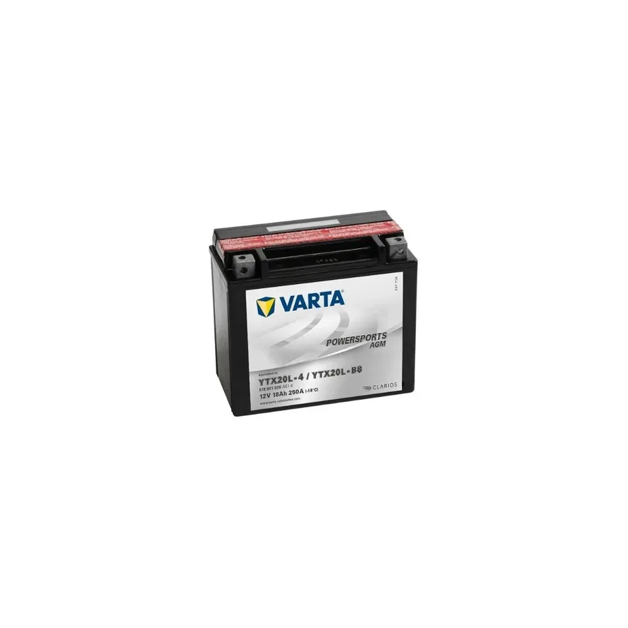 Аккумулятор Varta Powersports AGM YTX20L-BS 18Ah 260A 177x87x156 "- +"