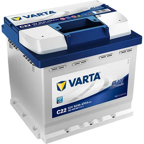 Аккумулятор Varta SLI B34 52Ah 470A 207x175x190 "- +"