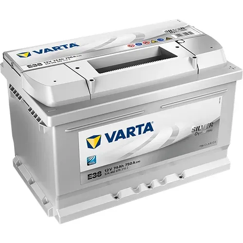Аккумулятор Varta Silver Dynamic E38 74Ah 750A 278x175x175 "- +"