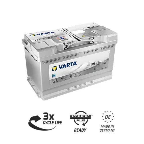 Аккумулятор Varta Silver Dynamic AGM F21 80Ah 800A 315x175x190 "- +"